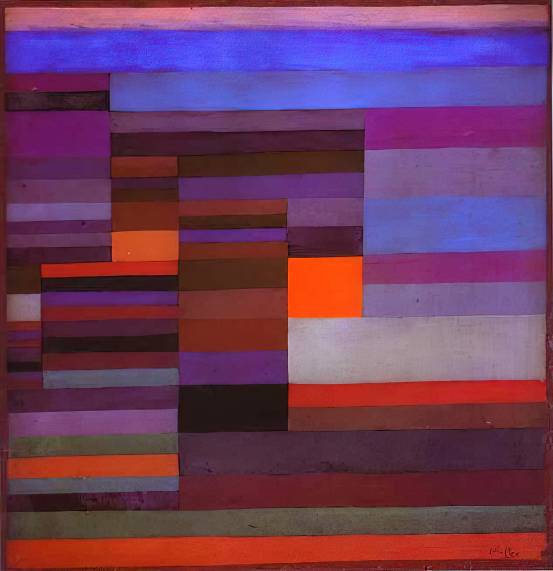 Paul Klee Prints for Sale: A Collector's Guide to Acquiring Museum-Quality Art - FIRE EVENING 1929 by Paul Klee