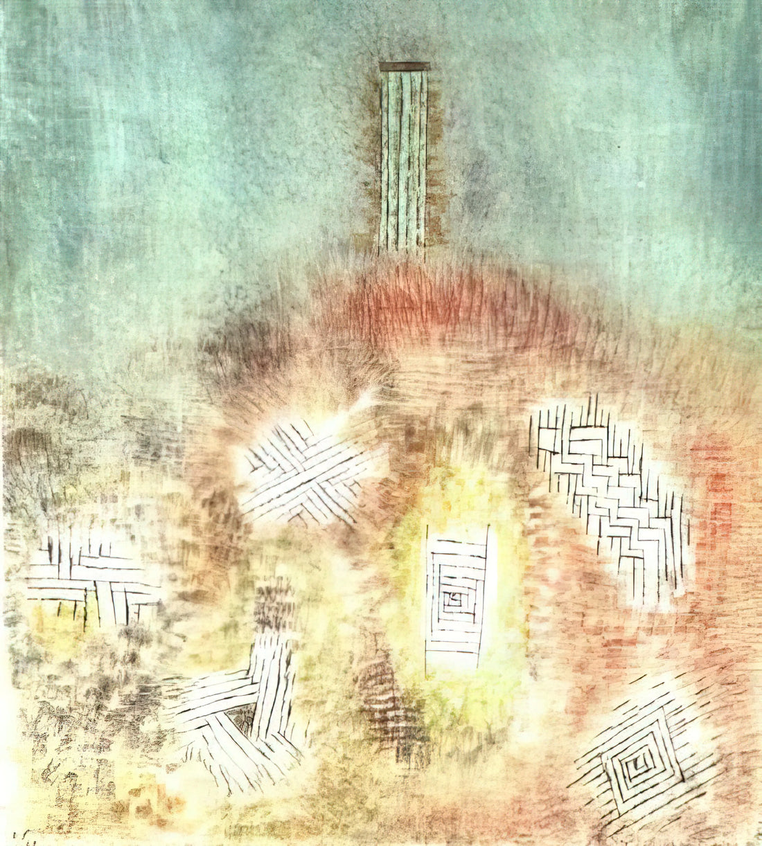 Paul Klee Signed Prints: A Collector's Guide to Authenticity, Value, and Artistic Legacy - THE COLUMN 1926 by Paul Klee