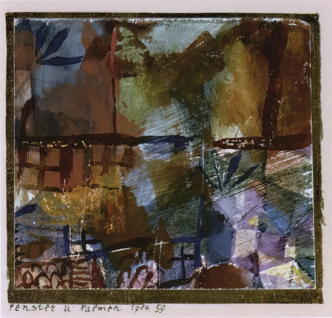 Paul Klee's Rich Harbour: A Portal to the Artist's Symbolic Universe - WINDOWS AND PALM TREES 1914 by Paul Klee