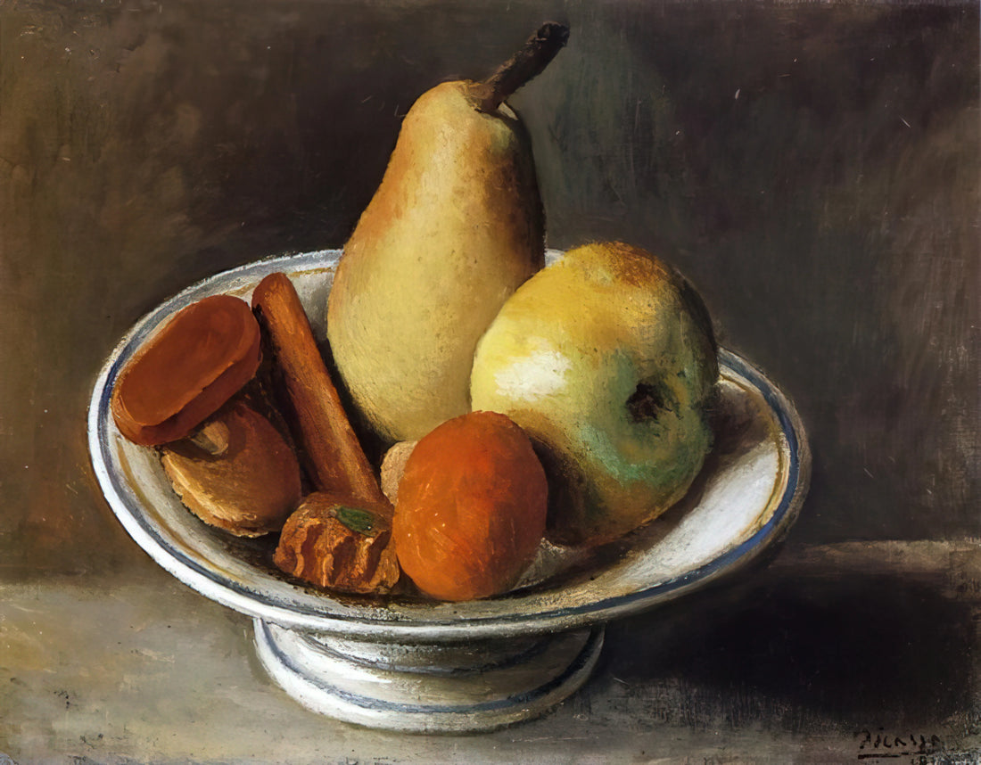 Picasso 1924: The Year of Surrealist Transformation and Monumental Masterpieces - Fruit Bowl with Fruit - 1918 by Pablo Picasso