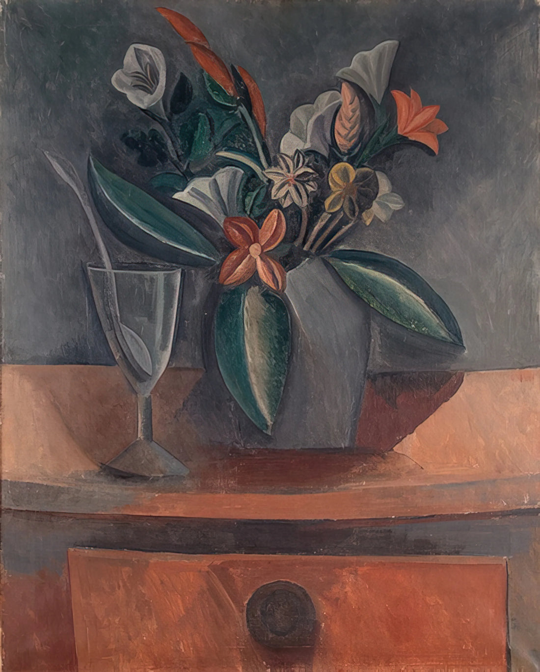 Picasso Les Demoiselles d'Avignon: A Revolutionary Masterpiece in Modern Art - Flowers in a Grey Jar - 1908 by Pablo Picasso