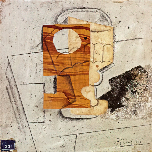 Picasso Like: Understanding the Artistic Legacy and Finding Works That Capture His Genius - Glass on a Table - 1914 by Pablo Picasso