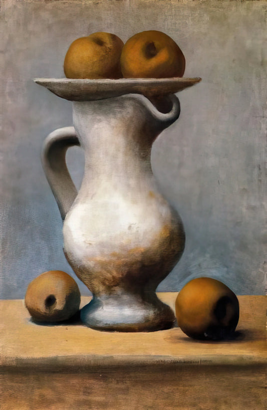 Picasso Real: Understanding the Authenticity and Legacy of Pablo Picasso's Art - Still life with pitcher and apples by Pablo Picasso