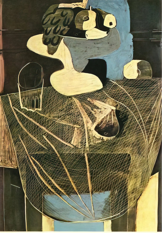 Picasso's The Fall of Icarus: A Masterpiece of Myth and Modernism - Still life with fishing net by Pablo Picasso