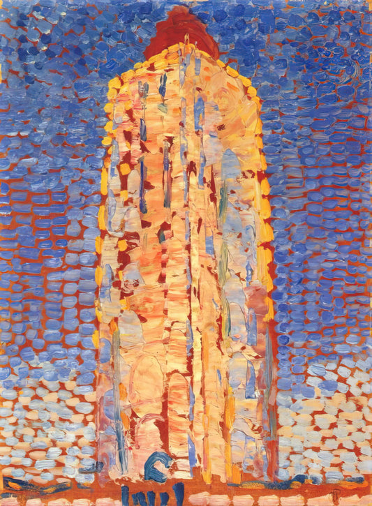 Piet Mondrian Images: A Visual Journey Through Geometric Abstraction - Lighthouse in Westkapelle by Piet Mondrian