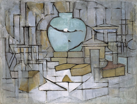 Piet Mondrian Sketches: The Hidden Foundation of Geometric Abstraction - Still Life with Gingerpot 2 by Piet Mondrian