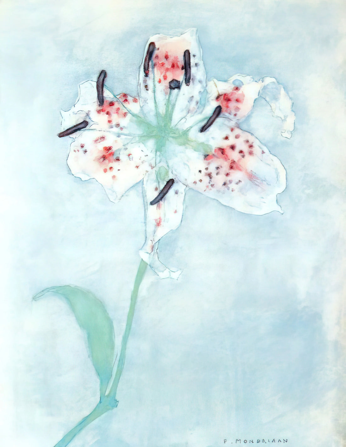 Piet Mondrian Wall Art: The Timeless Appeal of Geometric Abstraction - Lily by Piet Mondrian