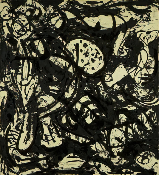 Pollock No. 17A: Decoding Jackson Pollock's Drip Painting Masterpiece - BLACK WHITE NUMBER 20 1951 by Jackson Pollock