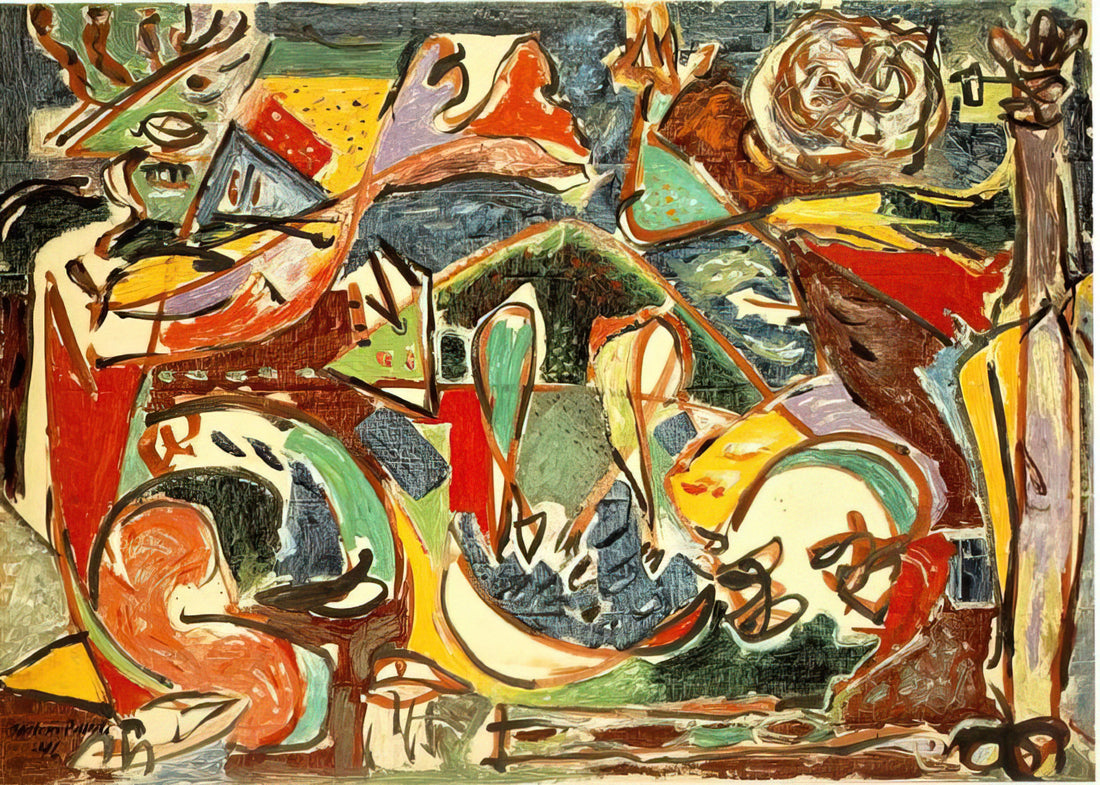 Pollock Replica Canvas: The Art of Authentic Reproduction in Abstract Expressionism - THE KEY by Jackson Pollock