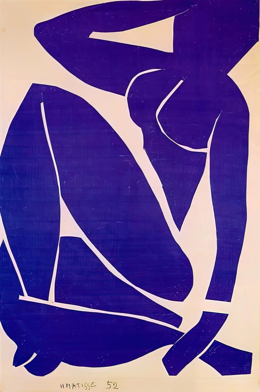 Portrait of Madame Matisse: A Masterpiece of Fauvist Expression and Personal Intimacy - BLUE NUDE III 1952 by Henri Matisse