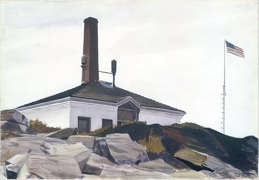 Poster Hopper Nighthawks: The Enduring Allure of Edward Hopper's Iconic Print - House of the Foghorn, I by Edward Hopper