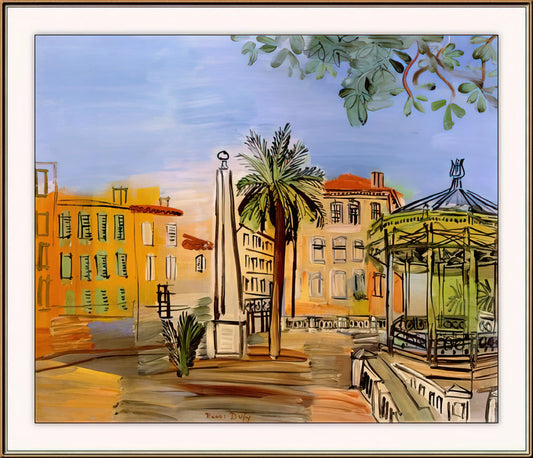 Raoul Dufy and Paul Poiret: The Revolutionary Alliance That Transformed Art and Fashion - THE SQUARE IN HYERES by Raoul Dufy