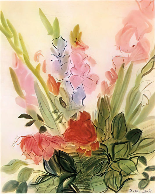 Raoul Dufy: The Master of Joyful Color and Modernist Elegance - GLADIOLI 1942 by Raoul Dufy