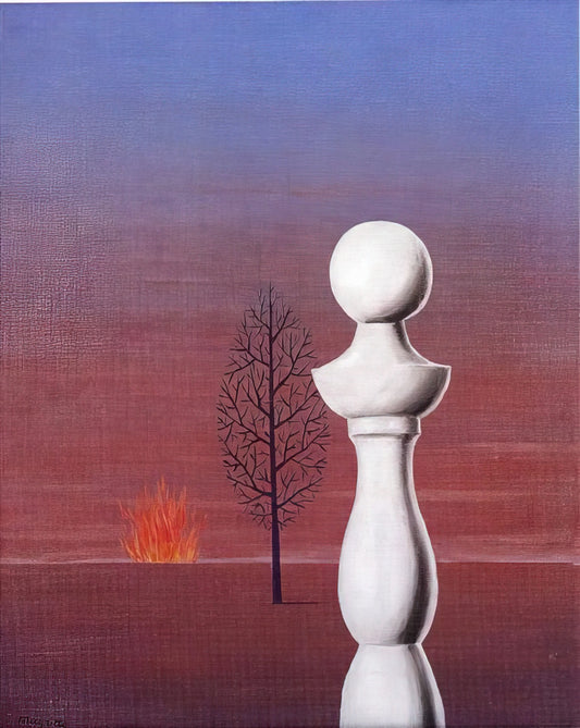 Rene Magritte Empire of Light Print: Decoding Surrealism's Most Enigmatic Masterpiece - FASHIONABLE PEOPLE 1950 by Rene Magritte