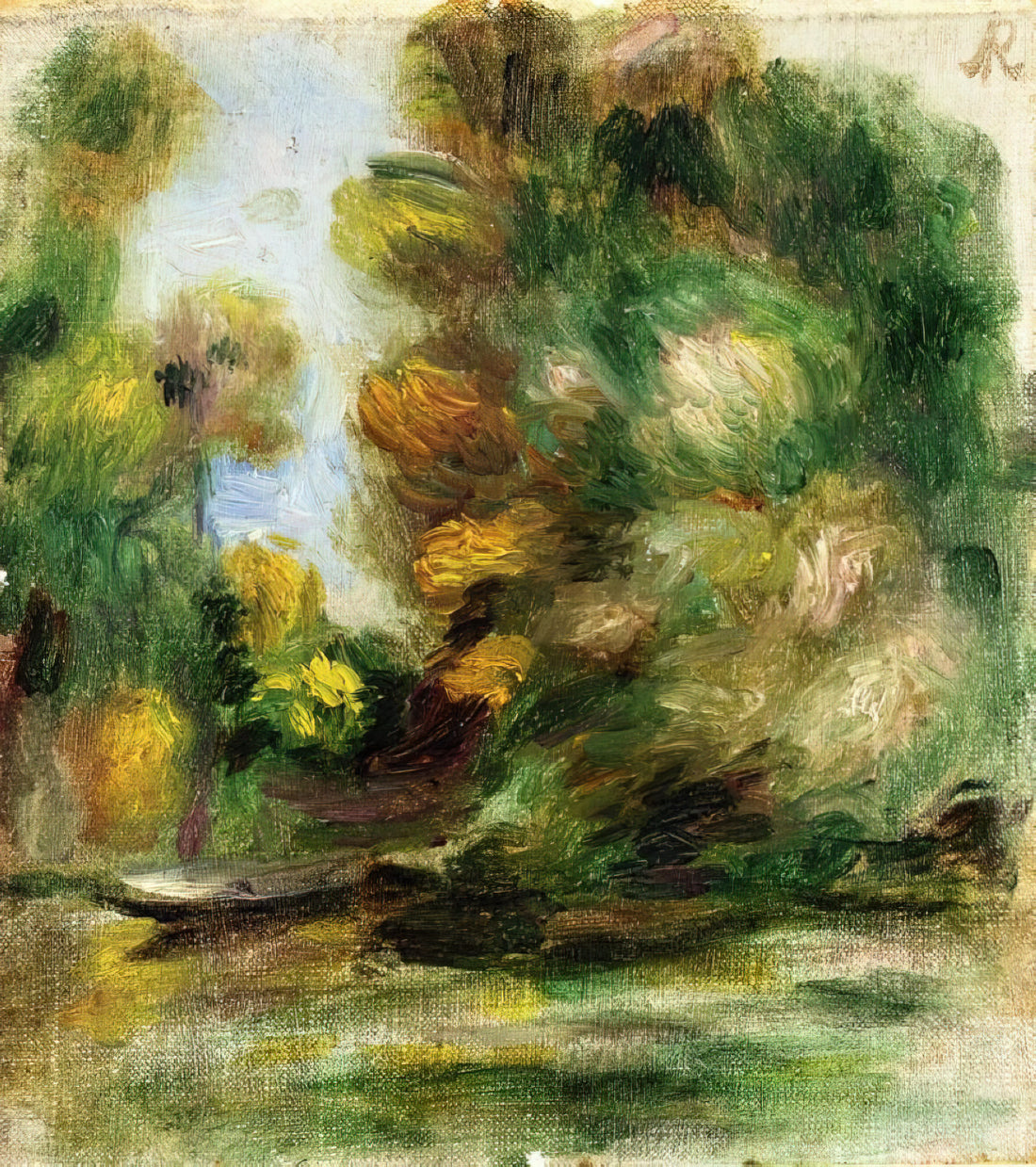 Renoir 1881 Painting: A Masterpiece of Impressionist Maturity - Banks of the River by Pierre-Auguste Renoir