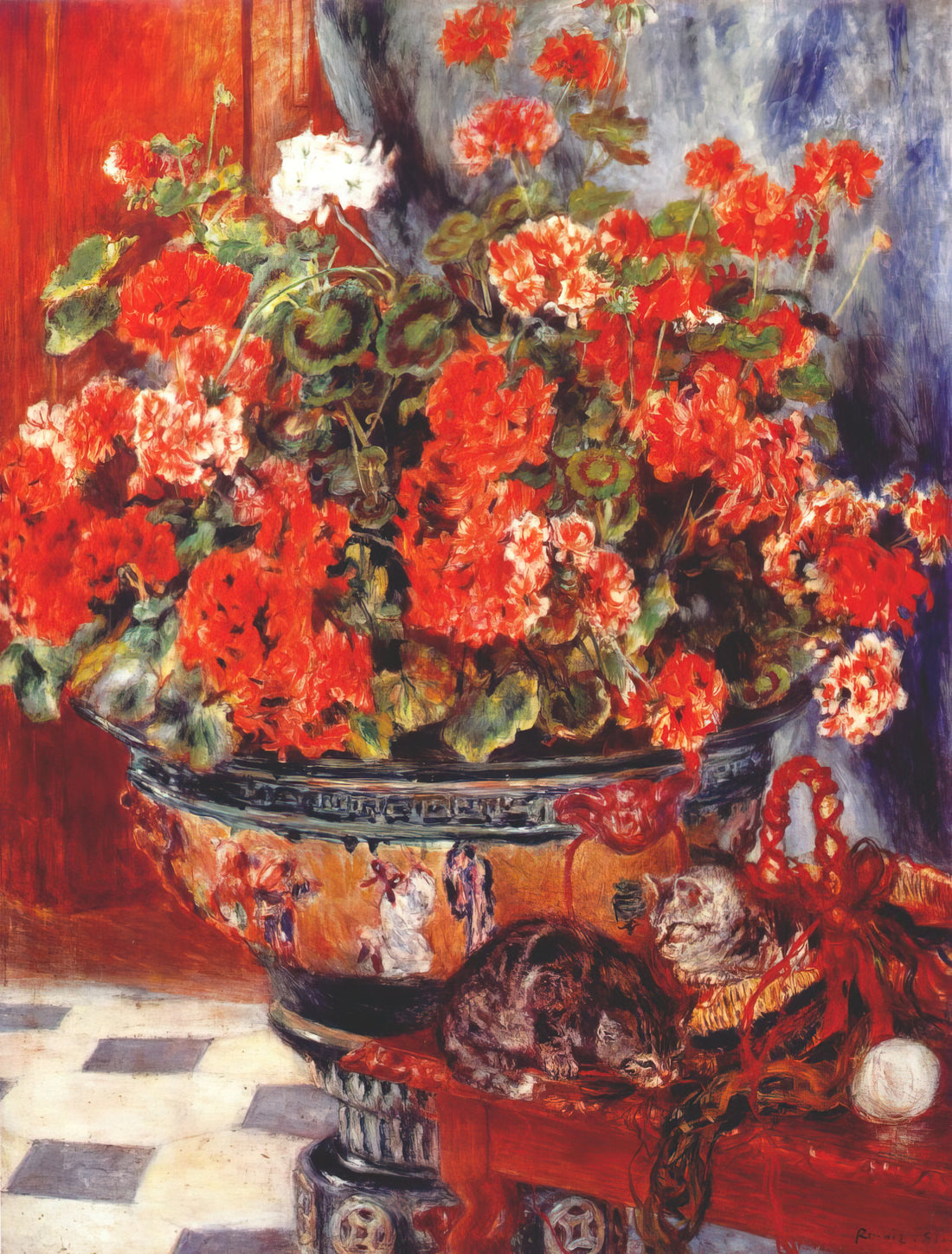 Renoir Signed Lithograph: A Collector's Guide to Authenticity, Value & Legacy - Geraniums and Cats by Pierre-Auguste Renoir