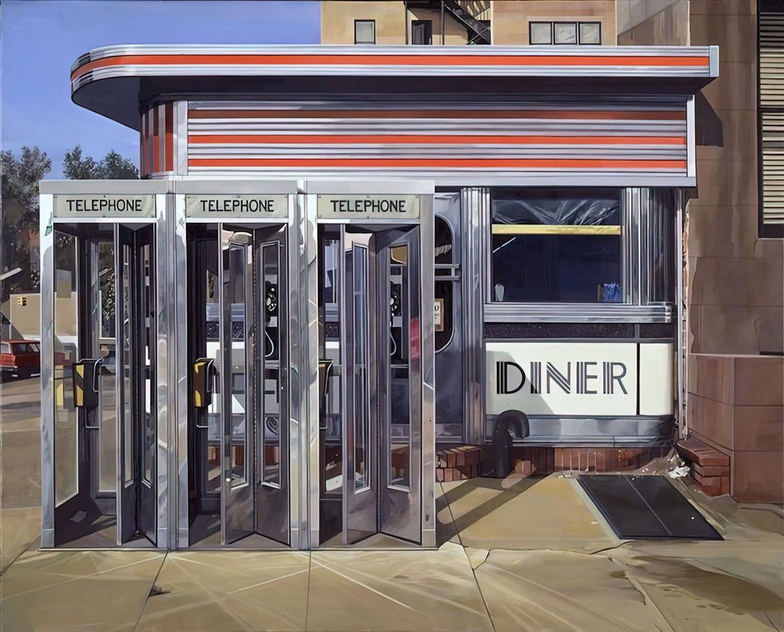 Richard Estes Framed Canvas Print: A Definitive Guide to Photorealist Mastery - DINER 1971 by Richard Estes