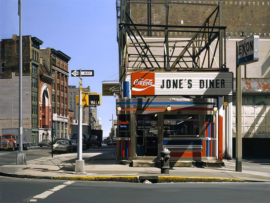 Richard Estes: The Unparalleled Vision of Photorealism's Master - JONES DINER 1979 by Richard Estes