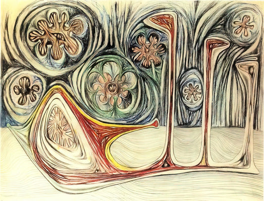 Roberto Matta: The Visionary Painter Who Bridged Surrealism and Abstract Expressionism - SNAIL S TRACE 1937 by Roberto Matta