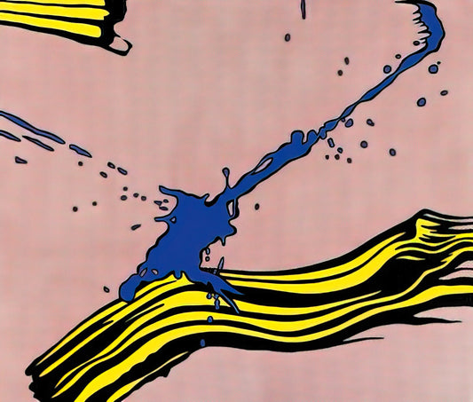 Roy Lichtenstein Art: The Pop Art Pioneer Who Transformed Comics into Fine Art - BRUSHSTROKE WITH SPATTER 1966 by Roy Lichtenstein