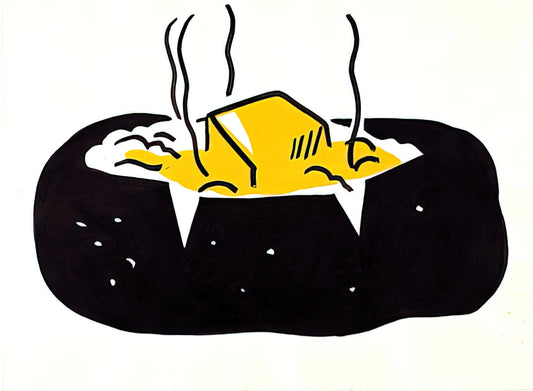 Roy Lichtenstein Fighter Plane: The Pop Art Iconography of Aerial Combat - BAKED POTATO 1962 1 by Roy Lichtenstein
