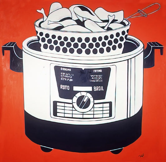Roy Lichtenstein Modular Painting: Deconstructing Pop Art's Iconic Grids - ROTO BROIL 1961 by Roy Lichtenstein