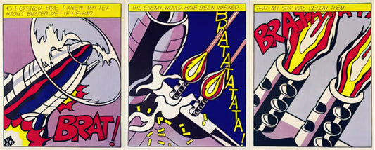 Roy Lichtenstein Pop Art for Sale: A Collector's Guide to Authentic Prints and Legacy - AS I OPENED FIRE 1964 by Roy Lichtenstein