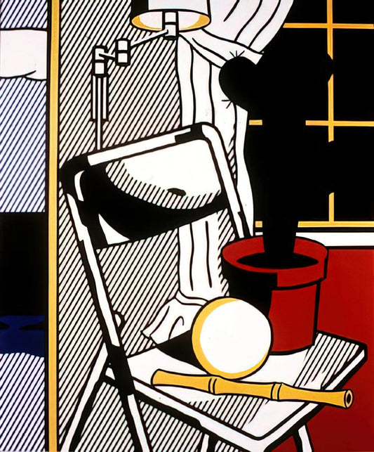Roy Lichtenstein Prints for Sale: A Collector's Guide to Pop Art Masterpieces - INTERIOR WITH CACTUS 1978 by Roy Lichtenstein