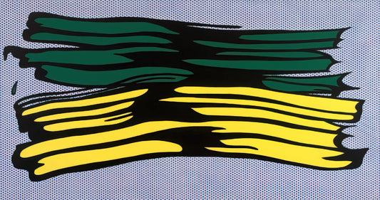 Roy Lichtenstein Sculpture: A Pop Art Revolution in Three Dimensions - YELLOW AND GREEN BRUSHSTROKES 1966 0 by Roy Lichtenstein