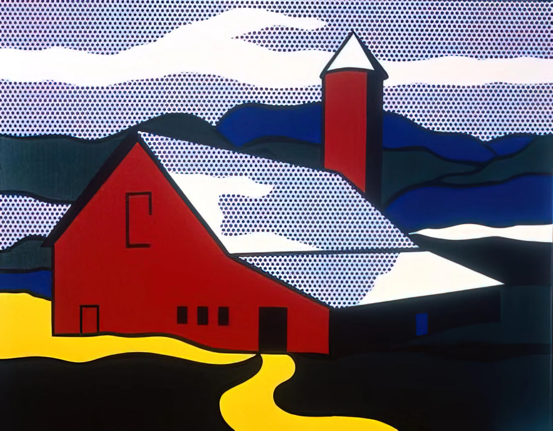 Roy Lichtenstein and Marvel: How Pop Art Transformed Comic Book Aesthetics - RED BARN II 1969 by Roy Lichtenstein