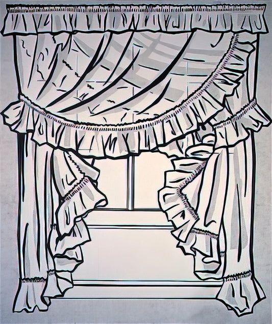 Roy Lichtenstein: The Pop Art Pioneer Who Transformed Comic Strips into Fine Art - CURTAINS 1962 by Roy Lichtenstein
