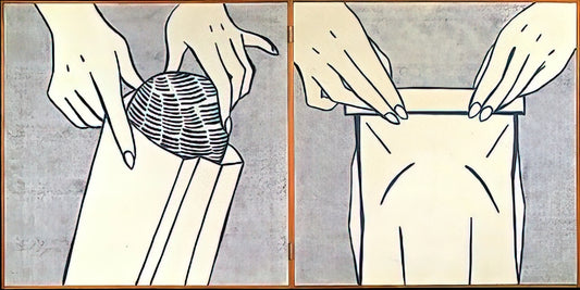 Roy Lichtenstein's Bull Print: A Modernist Icon of Pop Art - BREAD IN BAG 1961 by Roy Lichtenstein