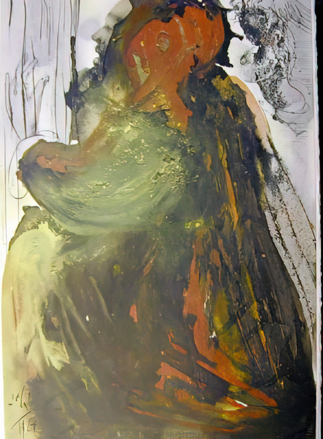 Salvador Dalí Framed: A Curator's Guide to Collecting Museum-Quality Prints - PLANCTUS DAVID IN MORTEM SAUL 1967 by Salvador Dali