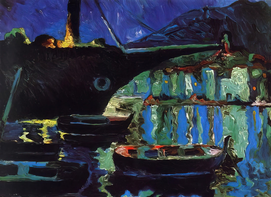 Salvador Dalí: The Master of Surrealism and His Enduring Artistic Legacy - PORT OF CADAQUES NIGHT by Salvador Dali