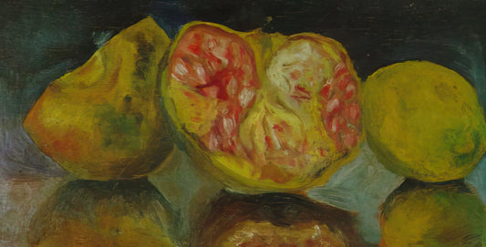 Salvador Dalí's Lincoln Lithograph: A Masterpiece of Optical Illusion and Surrealist Genius - STILL LIFE POMEGRANATES by Salvador Dali