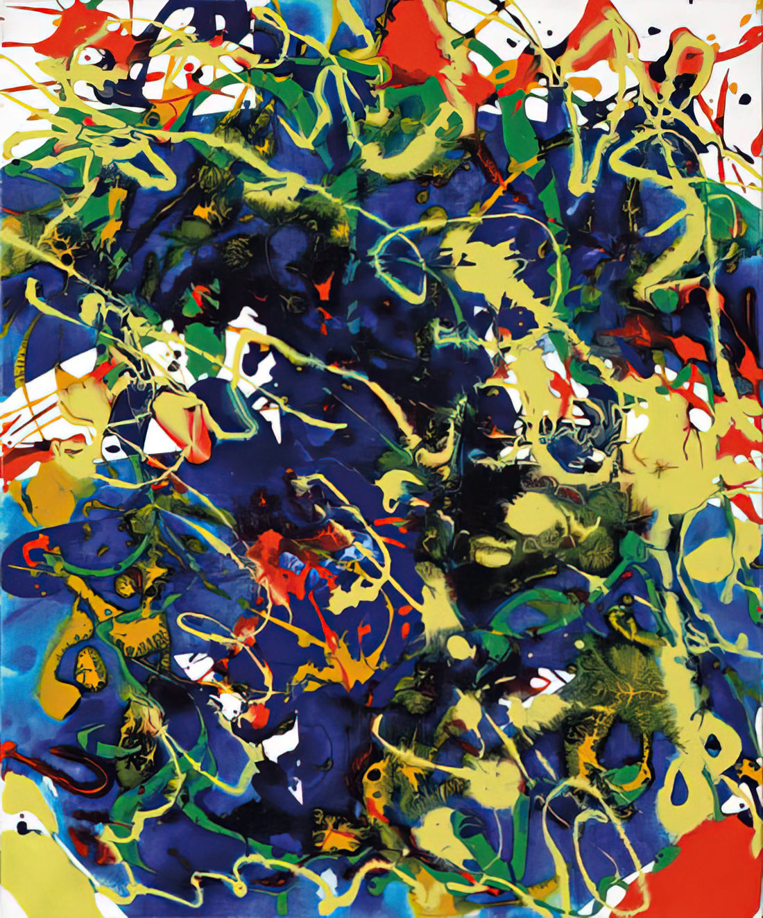 Sam Francis Posters: A Collector's Guide to Abstract Expressionist Masterpieces - Untitled  SFP94-63  SFF 1737  by Sam Francis