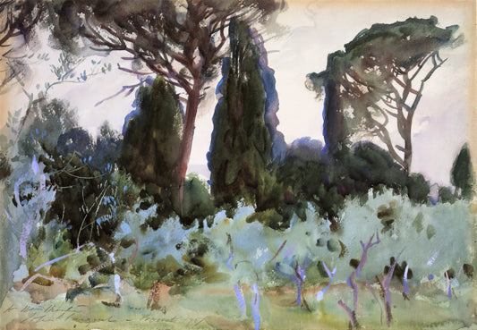 Sargent's Portrait of Carolus-Duran: A Masterful Study in Artistic Lineage and Technique - Landscape near Florence by John Singer Sargent