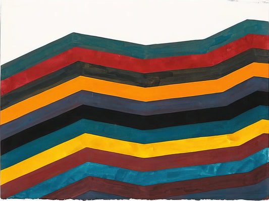 Sol LeWitt Art for Sale: A Collector's Guide to Conceptual Masterpieces - Irregular Horizontal Bands of Equal Width Starting at Bottom by Sol LeWitt
