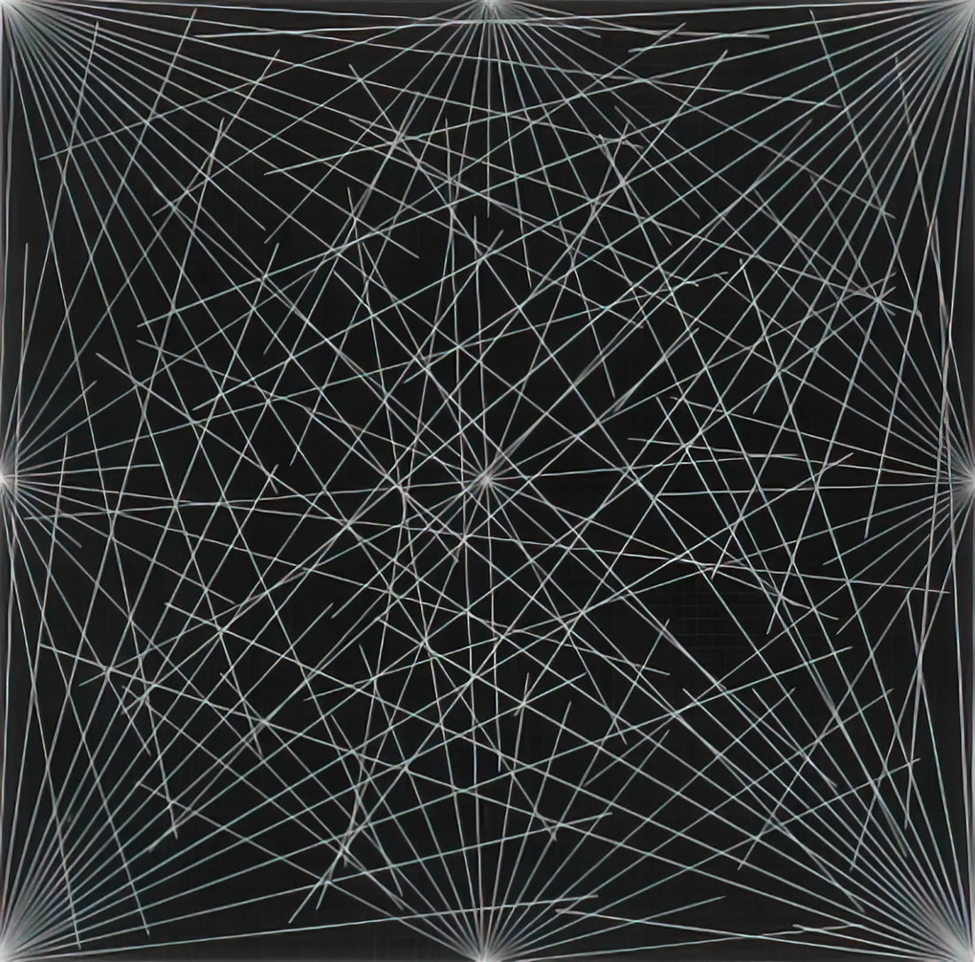 Sol LeWitt Art for Sale: A Guide to Collecting Conceptual Masterpieces - Lines From Corners, Sides  the Centre, to Points on a Grid by Sol LeWitt