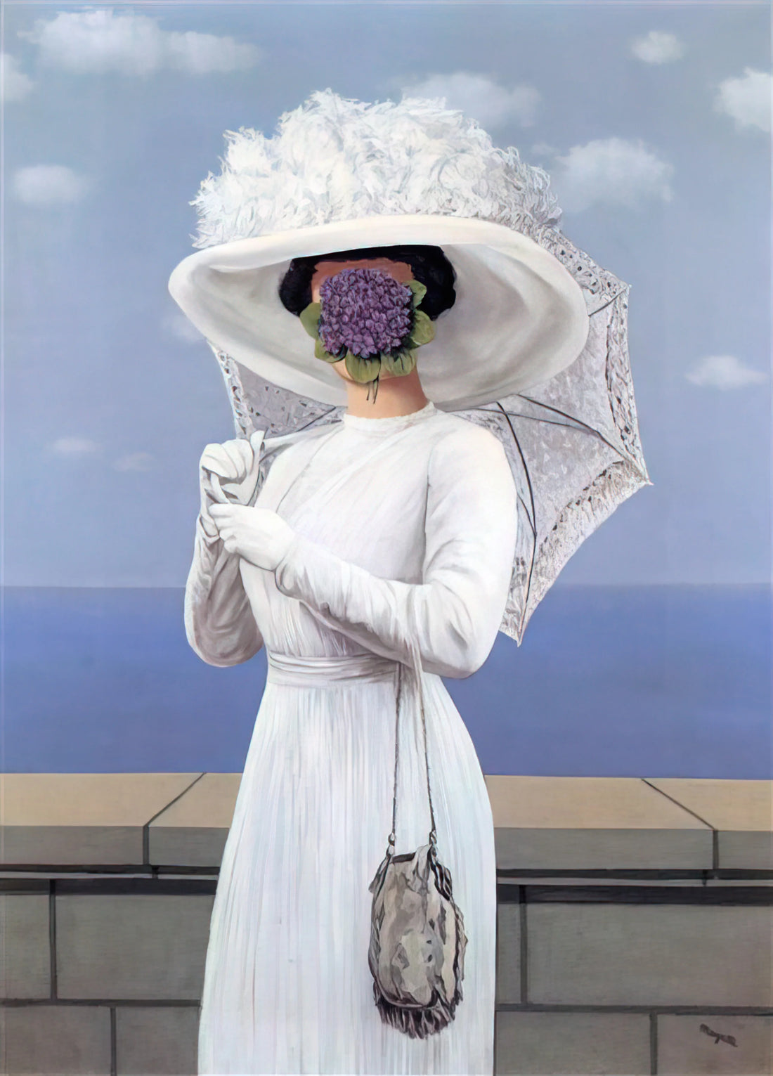 Son of Man Print: The Enduring Mystery of Magritte's Apple - THE GREAT WAR 1964 1 by Rene Magritte
