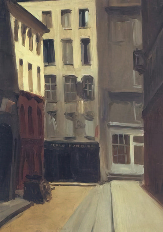 Star Wars Nighthawks Painting: A Masterpiece of Pop Culture Mashup Art - Paris Street by Edward Hopper