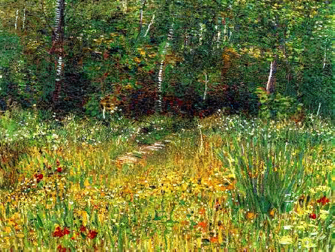 Starry Night Met: Decoding Van Gogh's Masterpiece at the Met - Park at Asnieres in Spring by Vincent van Gogh