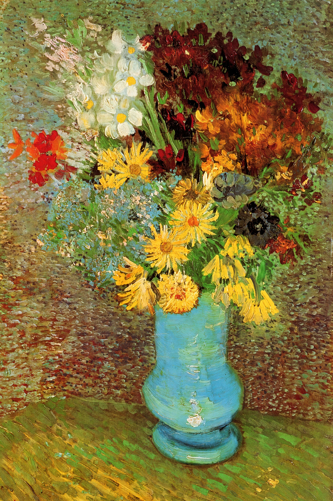 Starry Night: A Deep Dive into Van Gogh's Iconic Masterpiece - Vase with Daisies and Anemones by Vincent van Gogh