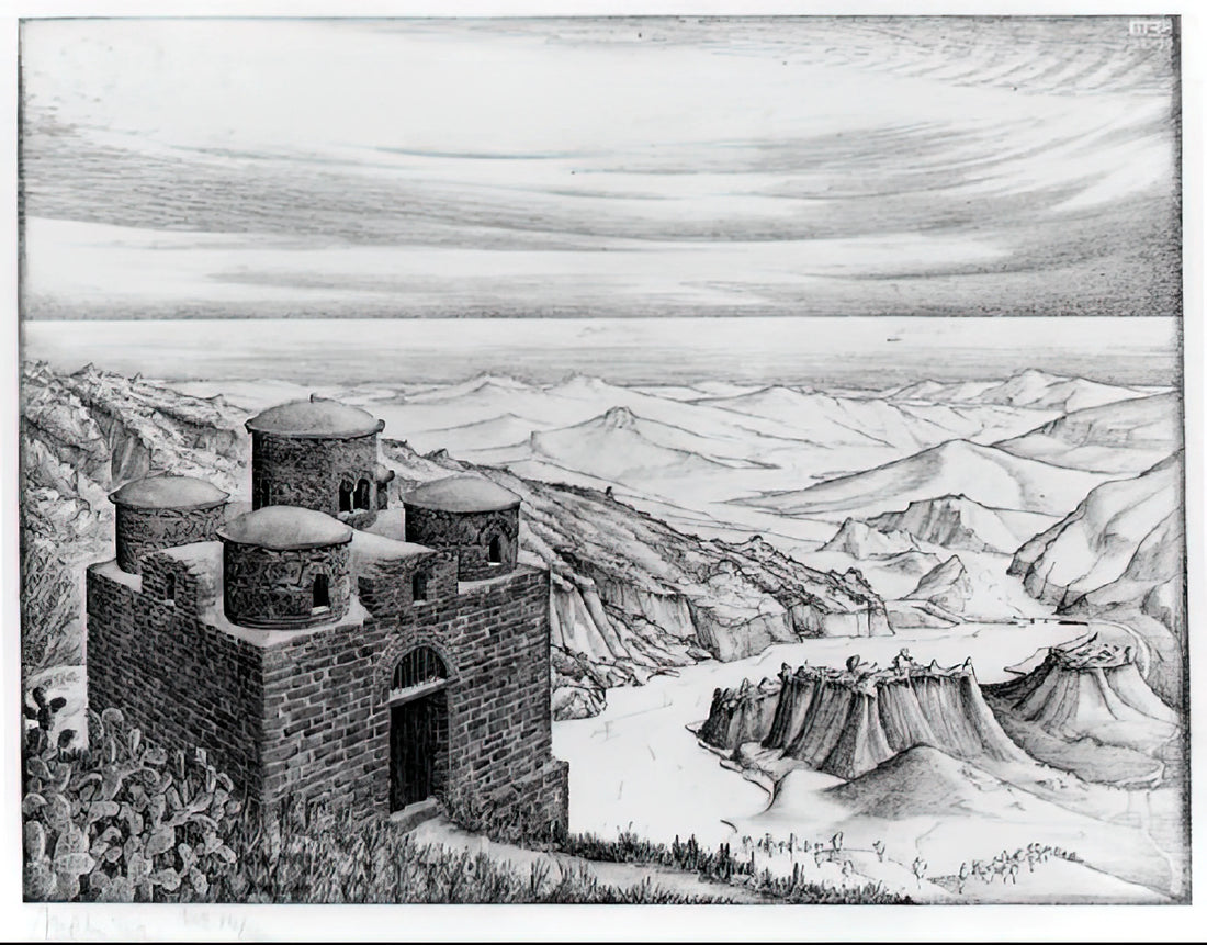 The Art of MC Escher: A Journey Through Impossible Worlds and Mathematical Beauty - CATTOLICA OF STILO CALABRIA 1930 by MC Escher