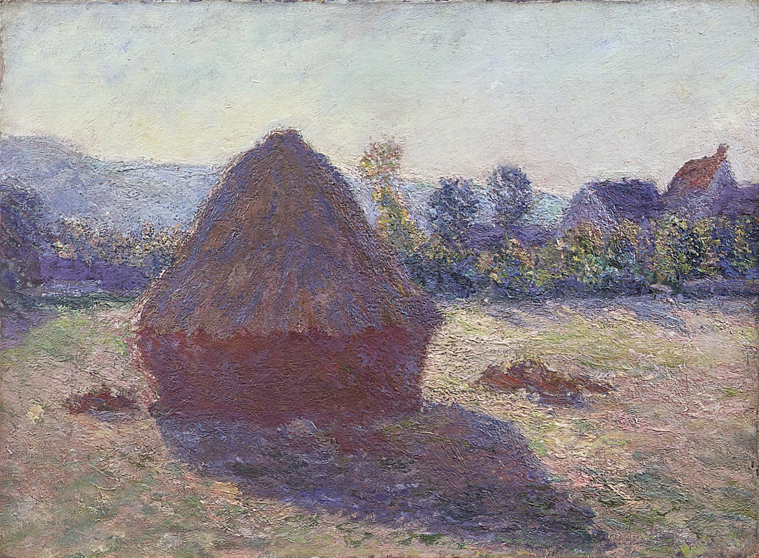 The Artist's Garden at Giverny Size: A Curator's Guide to Monet's Masterpiece Dimensions - A Haystack in the Evening Sun by claude monet