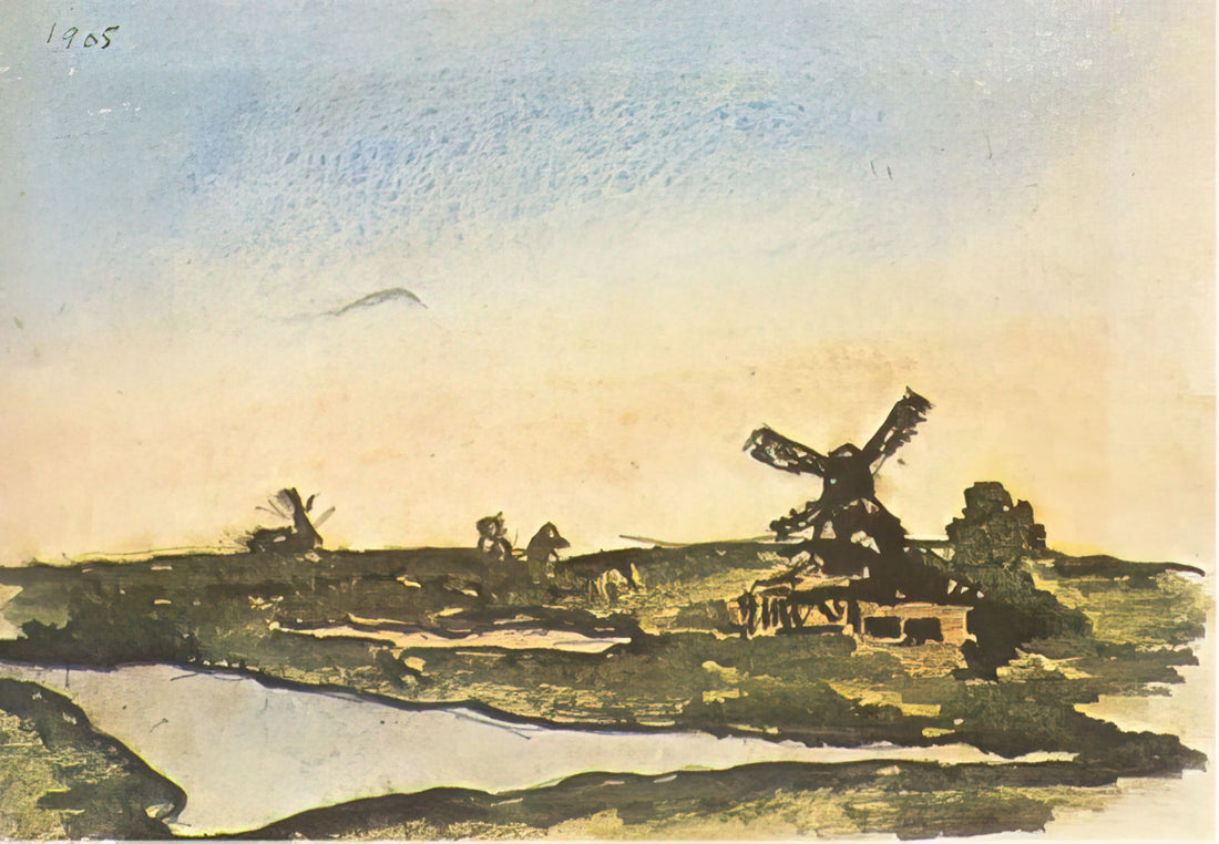 The Avant-Garde Vision of Dora Maar: Exploring Dora Maarsâ€™ Impact on Surrealism and Modern Art - Dutch landscape with windmills by Pablo Picasso