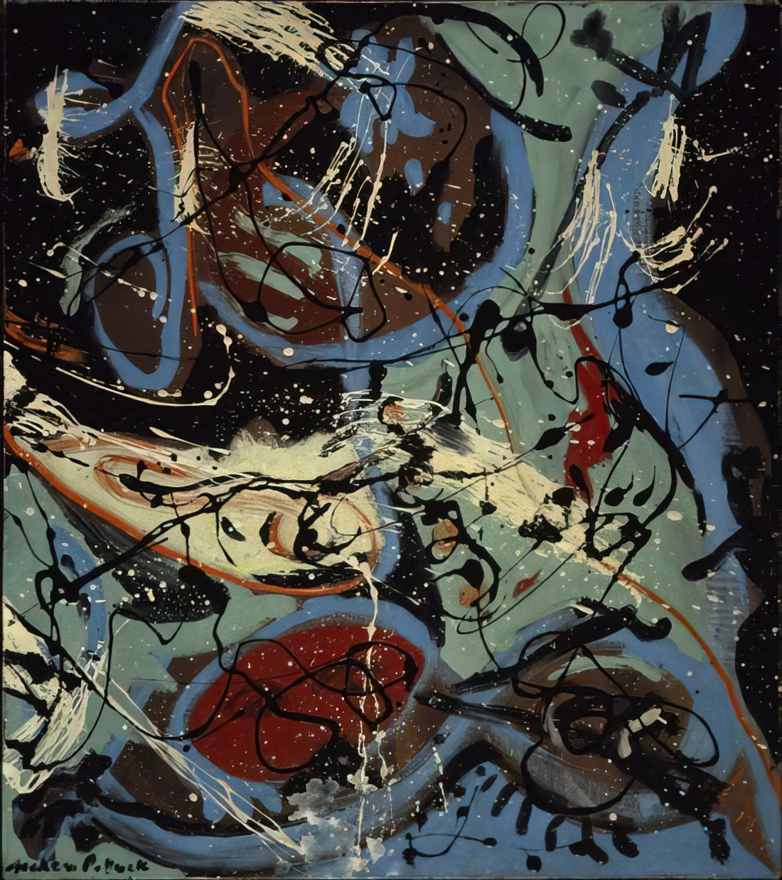 The Cost of a Pollock Painting: A Collector's Guide to Jackson Pollock's Market Value - COMPOSITION WITH POURING II by Jackson Pollock