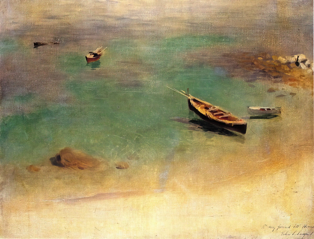 The Daughters of Edward Darley Boit Print: A Masterpiece of American Portraiture - Boat in the Waters off Capri by John Singer Sargent