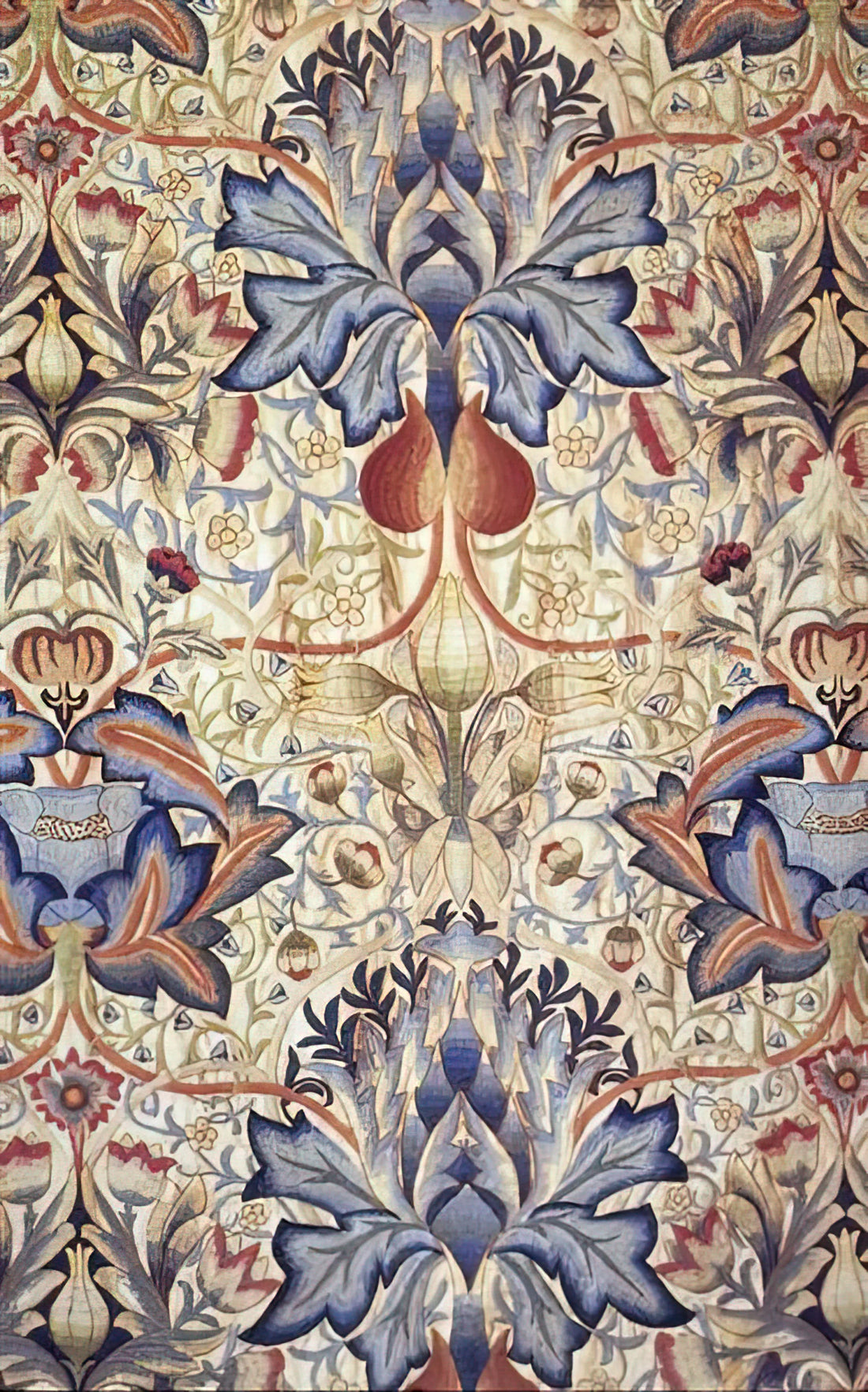 The Early Poems of William Morris: A Pre-Raphaelite Vision in Verse - ACANTHUS EMBROIDERED PANEL 1890 by William Morris