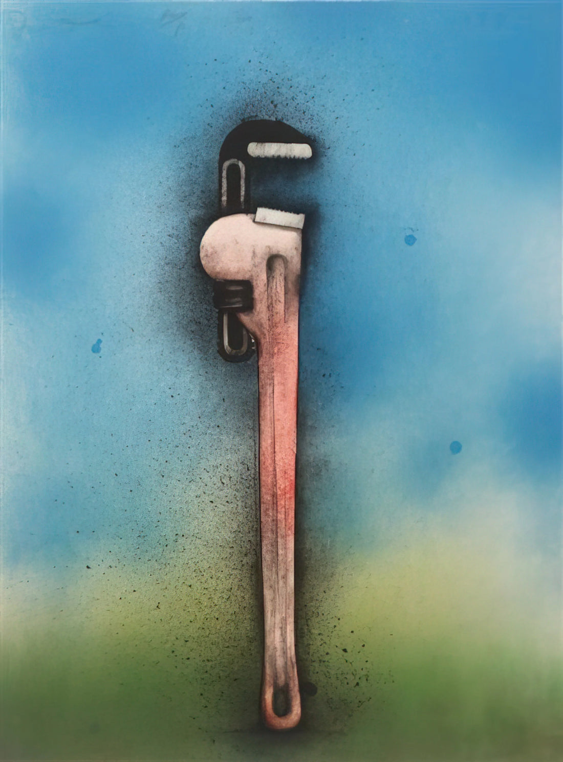 The Enduring Allure of Jim Dine Art Prints: A Collector's Guide - BIG RED WRENCH IN A LANDSCAPE 1973 by Jim Dine